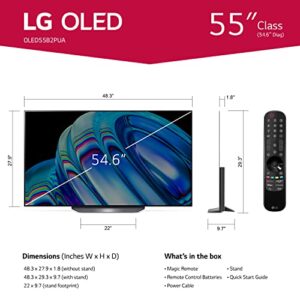 LG B2 Series 55-Inch Class OLED Smart TV OLED55B2PUA, 2022 - AI-Powered 4K TV, Alexa Built-in