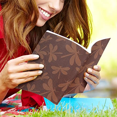 TODIYADDU Bamboo Dragonfly Paperback Book Cover for Workers Personality Machine Washable Reusable Design Anti-bend Nylon Fabric School Book Protector (Pack of 1)