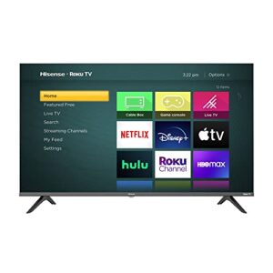 hisense 32-inch class h4 series led roku smart tv with google assistant and alexa compatibility (32h4g, 2021 model) (renewed)