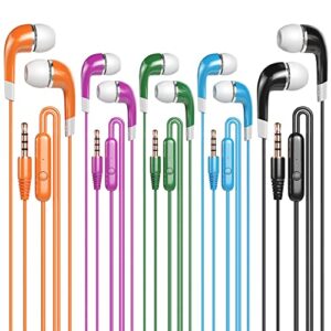 sp soundpretty kids earbuds with microphone 30 pack, bulk earphones headphones with microphone stereo disposable earbuds for kids students classroom schools