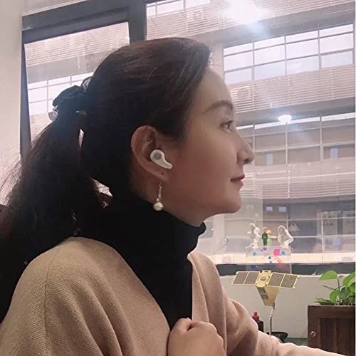 Soiedroo White Stereo Bluetooth True Wireless Earbuds IPX5 Waterproof in-Ear Earphones with Mic Mini Headphone with Noise Cancelling Small Headset with Wireless Charging Case