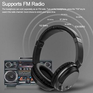 Comfortable Portable Wireless Headphones Hi-fi Stereo Multifunction for TV Over Ear Headset with FM Radio 2.4GHz Transmitter,RCA and 3.5mm Stereo Adapter