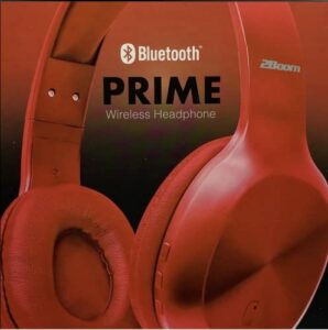 2boom 2boom prime wireless bluetooth headphones with built in microphone (red)