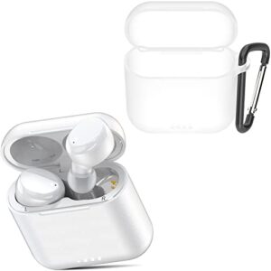 tozo t6 protective silicone case white & tozo t6 true wireless earbuds bluetooth headphones white