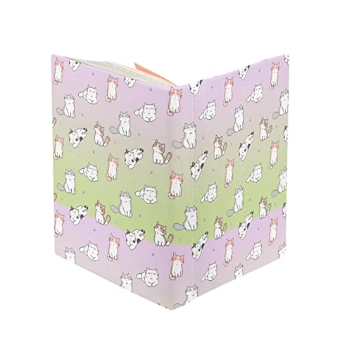 DISNIMO Cute Cat Book Sleeve for Adults, Books Cover for Paperback Hardcover Textbooks Washable Reusable Book Protector- Padded Case for Novel School Supply for Students