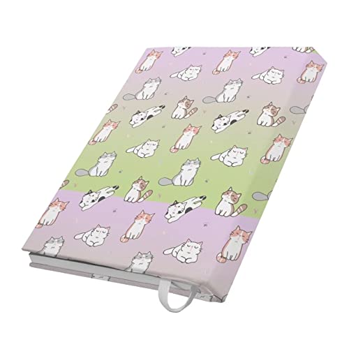 DISNIMO Cute Cat Book Sleeve for Adults, Books Cover for Paperback Hardcover Textbooks Washable Reusable Book Protector- Padded Case for Novel School Supply for Students