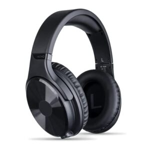 Movo MH-100 Hi-Fi Studio Headphones with Microphone - Wired Over Ear Headphones for Gaming and Music with 3.5mm and 6.35mm Input - Comfortable Headphones with Mic - Perfect Podcast Headphones for PC