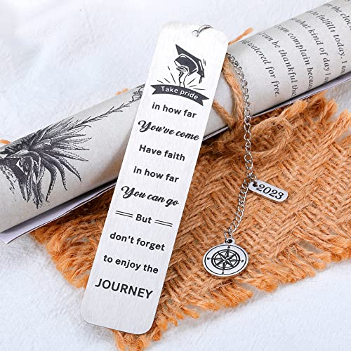 Class of 2023 Graduation Gifts for Her Him Inspirational Bookmark Gifts for Women Men Senior Grad Gift 2023 High School College Nurse Student Graduation Personalized Bookmark for Boy Girl Son Daughter