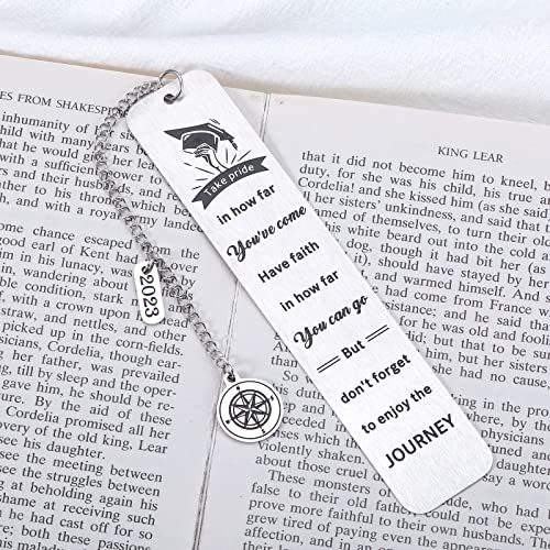 Class of 2023 Graduation Gifts for Her Him Inspirational Bookmark Gifts for Women Men Senior Grad Gift 2023 High School College Nurse Student Graduation Personalized Bookmark for Boy Girl Son Daughter