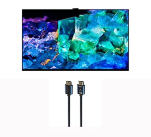 sony xr55a95k 55″ 4k bravia xr hdr imax enhanced smart oled tv with an austere 5s-4khd2-2-5m v-series 2.5m premium 4k hdr hdmi braided cable (2022)