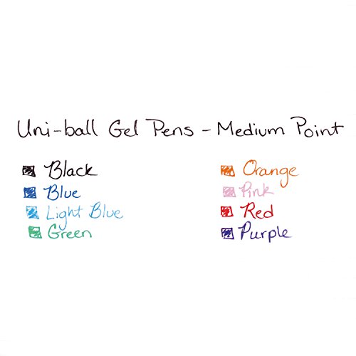 Uni-Ball 40110 Signo Gel 207 Roller Ball Retractable Gel Pen Assorted Ink Medium 8/Set