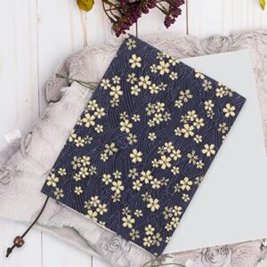 NUOBESTY Books Sleeves Flower Pattern Book Cover Washable Book Protector Book Pouch Fabric Paperback Cover Padded Case Blue