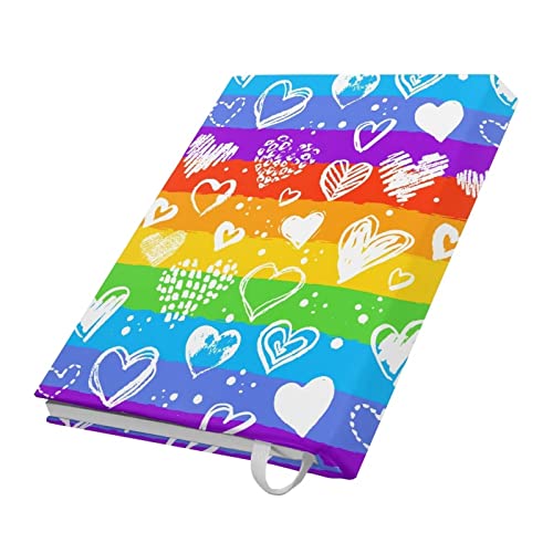 Flashideas Rainbow Love Book Sleeve Protector for Paperbacks Anti-scratch Aa Big Book for Adults Cover Machine Washable Book Pouch Suitable for Books Textbooks up to 9 x 11