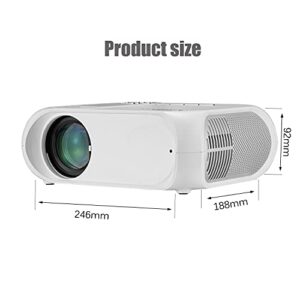 6500 lumens Mini Projector, LED Portable Projector, Video Projector with 1080P Full HD Portable Home Theater Projector, Compatible with iOS / Android, PS4, Xbox, PC, TV (White)