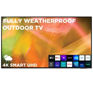 Outdoor TV Fully Weatherized 43" 4K UHD Weatherproof LED Television Samsung Components Tizen Smart Apps IP68