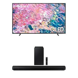 samsung 55-inch class qled 4k uhd q60b series dual led quantum hdr smart tv (qn55q60bafxza, 2022 model) w/hw-q60b 3.1 ch soundbar w/dolby audio/dtx virtual:x, 2022