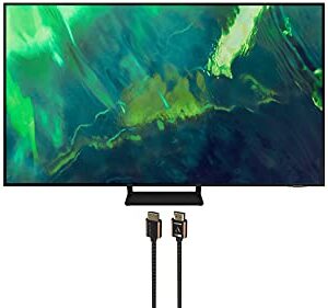 SAMSUNG QN65Q70AA 65" Class UHD High Dynamic Range QLED 4K Smart TV with an Austere 3S-4KHD2-2.5M III Series 4K HDMI Cable 2.5m (2021)