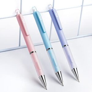 Four Candies Pastel Mechanical Pencil Set - 3PCS 0.7mm Mechanical Pencils with 360PCS HB Lead Refills, 3PCS Erasers and 9PCS Eraser Refills, Cute Colored Mechanical Pencils for Drawing & Writing