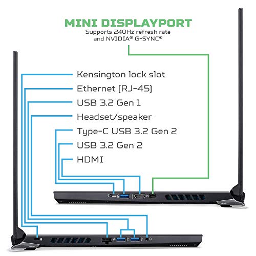 Acer Predator Helios 300 Gaming Laptop, Intel i7-10750H, NVIDIA GeForce RTX 2060 6GB, 15.6" Full HD 144Hz 3ms IPS Display, 16GB Dual-Channel DDR4, 512GB NVMe SSD, Wi-Fi 6, RGB Keyboard, PH315-53-72XD