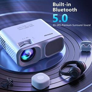 Projector, Native 1080P 5G WiFi Projector, Giaomar 7000 Lumens Portable Projector with Bluetooth Full HD Home Theater Projector, Compatible with Smartphone/PC/TV Stick/USB/PS4/PS5