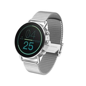 skagen falster women’s gen 6 stainless steel smartwatch powered with wear os by google with speaker, heart rate, gps, nfc, and smartphone notifications, color: silver (model: skt5300v)
