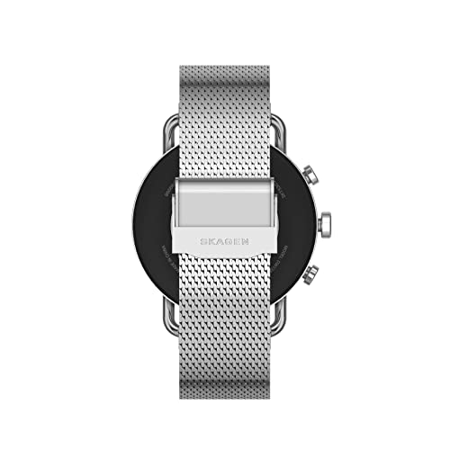 Skagen Falster Women's Gen 6 Stainless Steel Smartwatch Powered with Wear OS by Google with Speaker, Heart Rate, GPS, NFC, and Smartphone Notifications, Color: Silver (Model: SKT5300V)