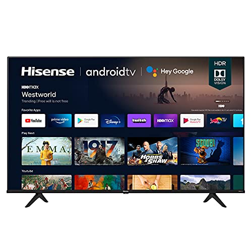 Hisense 43A6G 43-Inch 4K Ultra HD Android Smart TV with Alexa Compatibility (2021 Model)