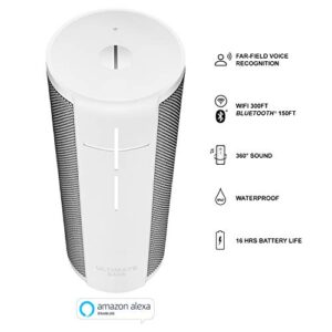 Ultimate Ears MEGABLAST Portable Waterproof Wi-Fi and Bluetooth Speaker with Hands-Free Amazon Alexa Voice Control - Blizzard
