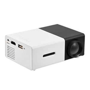 mini projector, stylish portable led movie projector 1080p hd hdmi multimedia player, suitable for outdoor recreation, home theaters(us-a)