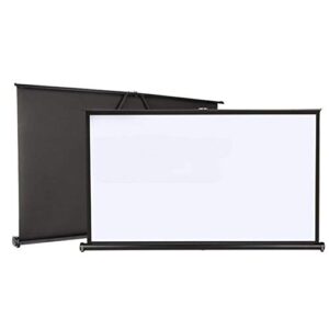 xionggg portable projector screen, 50 inch diagonal projection hd 16:9 projection pull up for indoor outdoor
