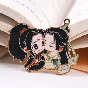 Chinese Mo Dao Zu Shi Bookmark Grandmaster of Demonic Cultivation Wei Wuxian LAN Wangji Metal hollowing Bookmark(C)