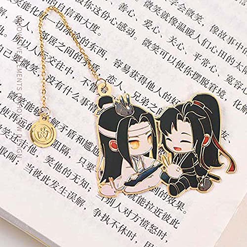 Chinese Mo Dao Zu Shi Bookmark Grandmaster of Demonic Cultivation Wei Wuxian LAN Wangji Metal hollowing Bookmark(C)