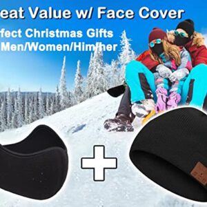 Perfect Mens Gifts Set with Bluetooth Beanie Hat, Beard Growth Kit