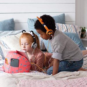 Planet Buddies Kids Headphones, On Ear Headphones for Kids, Volume Safe with Music Sharing for Children, Foldable Wired Earphones for School, Travel, Phone, Kindle - Panda