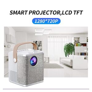 Projector Full HD 1080P Mini LED Portable Projector Home Projector Projector (Size : UK Plug)