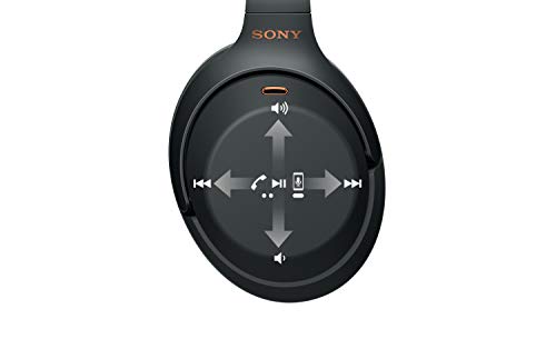 Sony WH1000XM3 Noise Cancelling Headphones, Wireless Bluetooth Over the Ear Headset – Black (2018 Version)