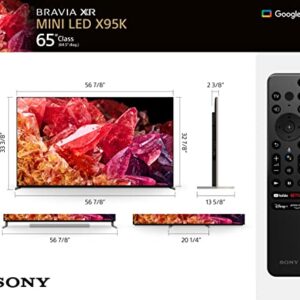 Sony 65 Inch 4K Ultra HD TV X95K Series: BRAVIA XR Mini LED Smart Google TV with Dolby Vision HDR and Exclusive Features for The Playstation® 5 XR65X95K- 2022 Model (Renewed)