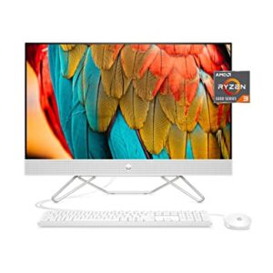 P 27” All-in-One Desktop, AMD Ryzen 3 5300U, 8 GB RAM, 256 GB SSD, Full HD IPS Micro-Edge Display, Windows 11 Home, 4 USB Ports, Pop-up Privacy Camera, Dual Mics, Keyboard and Mouse (27-cb0030, 2021)