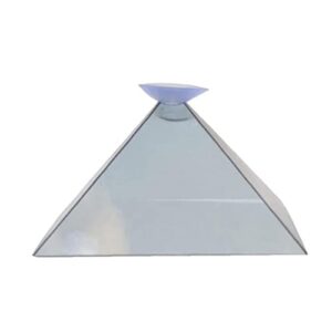 onsinic 2 pcs 3d hologram projector pyramid display projector video stand universal for any mobile phone, 7*7*4cm