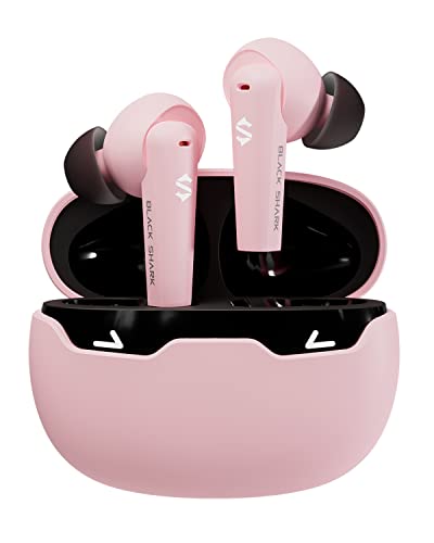 Black Shark Bluetooth Earbuds Wireless Earbuds with Emoji LED Light, Gaming Earbuds with 45ms Ultra Low Latency, Bluetooth 5.1, Music and Gaming Dual Modes, 24H Playtime, IPX5 Waterproof- Pink