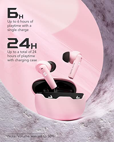 Black Shark Bluetooth Earbuds Wireless Earbuds with Emoji LED Light, Gaming Earbuds with 45ms Ultra Low Latency, Bluetooth 5.1, Music and Gaming Dual Modes, 24H Playtime, IPX5 Waterproof- Pink