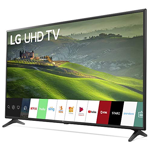 LG 49UM6900 49-inch HDR 4K UHD Smart IPS LED TV Bundle with Deco Mount Flat Wall Mount Kit, Deco Gear Wireless Backlit Keyboard and 6-Outlet Surge Adapter with Night Light