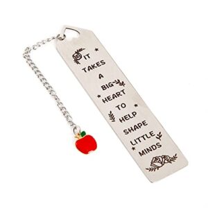 teacher metal bookmark, graduation appreciation gifts bookmarks, retirement birthday gifts thank you bookmarks for women teacher book lover