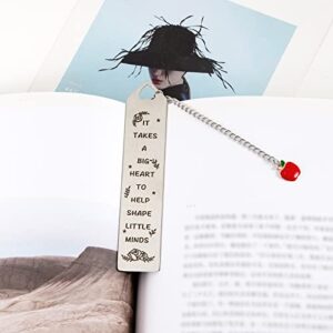 Teacher Metal Bookmark, Graduation Appreciation Gifts Bookmarks, Retirement Birthday Gifts Thank You Bookmarks for Women Teacher Book Lover