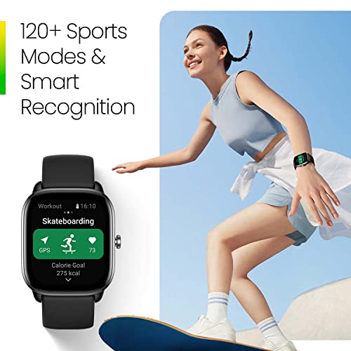 Amazfit GTS 4 Mini Smart Watch for Women Men, Alexa Built-in, GPS, Fitness Tracker with 120+ Sport Modes, 15-Day Battery Life, Heart Rate Blood Oxygen Monitor, Android Phone iPhone Compatible-Black