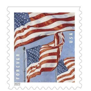 100 Count of 2022 U.S. Flag Forever Stamps (5 Sheets of 20)