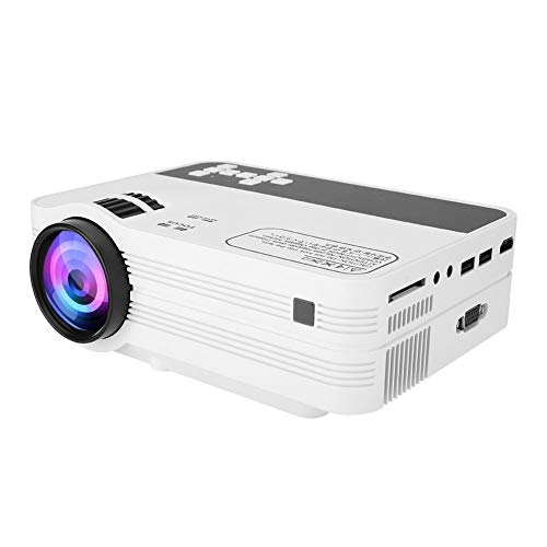 Mini Portable LED Projector,6500L Brightness Full HD Video Projector 1920 x 1080,LCD LED Home Theater Projector Compatible with SD USB AV HDMI VGA,can Project to Ceiling