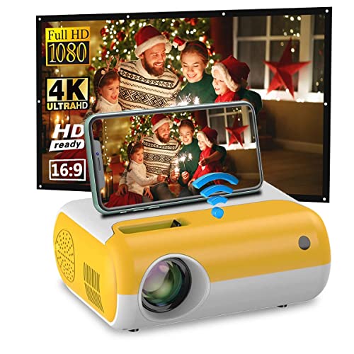 Mini WiFi Projector with 100 inch Screen Portable