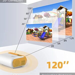 Mini WiFi Projector with 100 inch Screen Portable