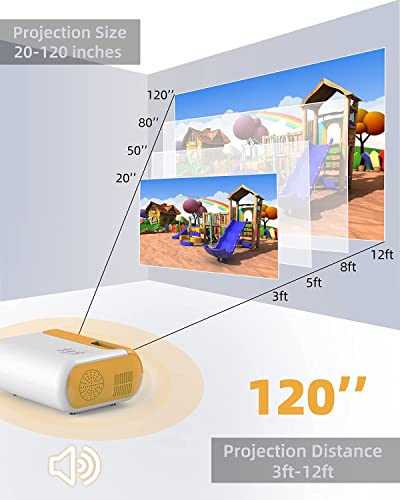 Mini WiFi Projector with 100 inch Screen Portable